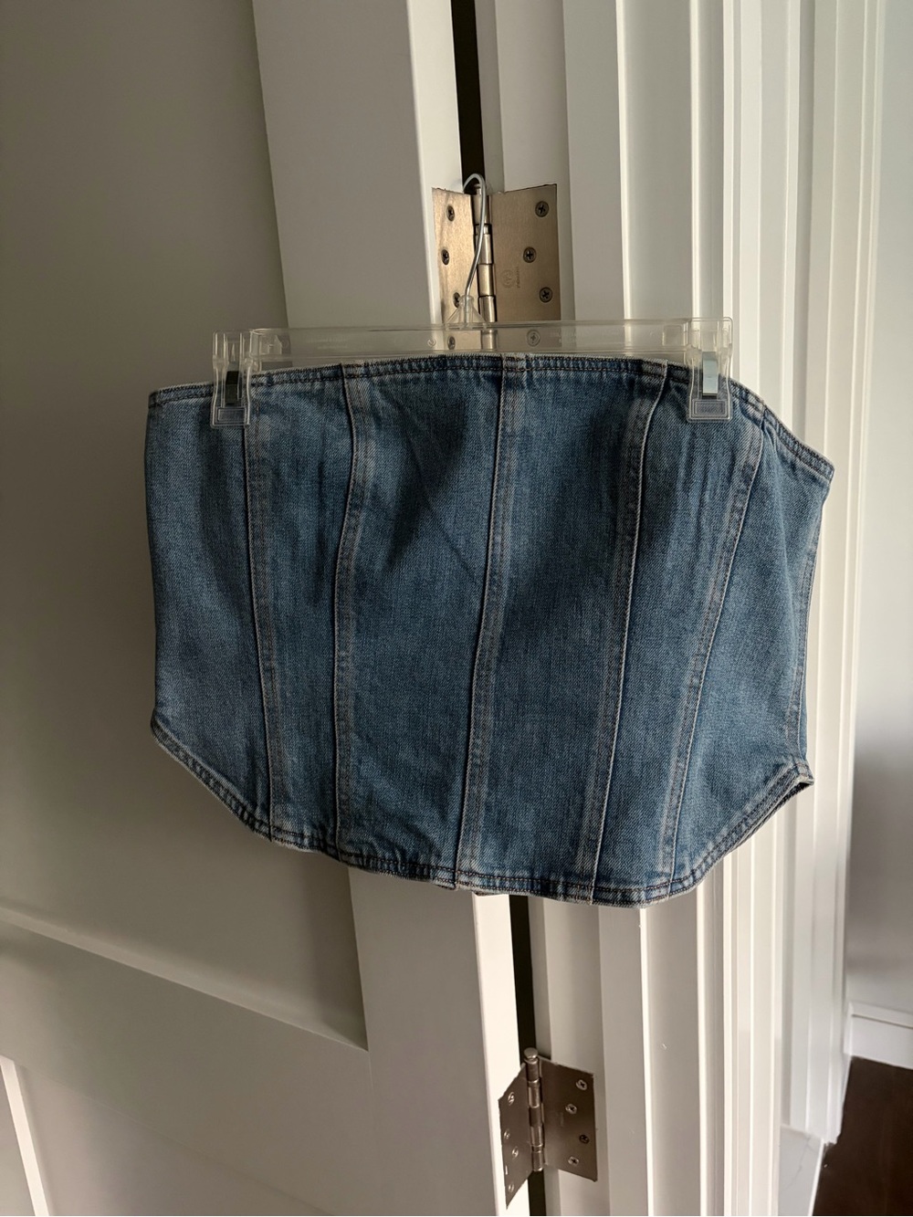 Aritzia Denim Forum Light Blue Denim Top